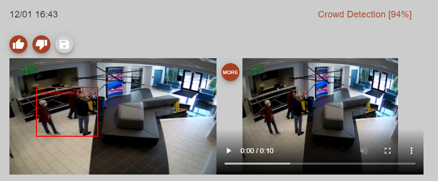 Camera's view of the lobby at Peachtree Corners city hall.