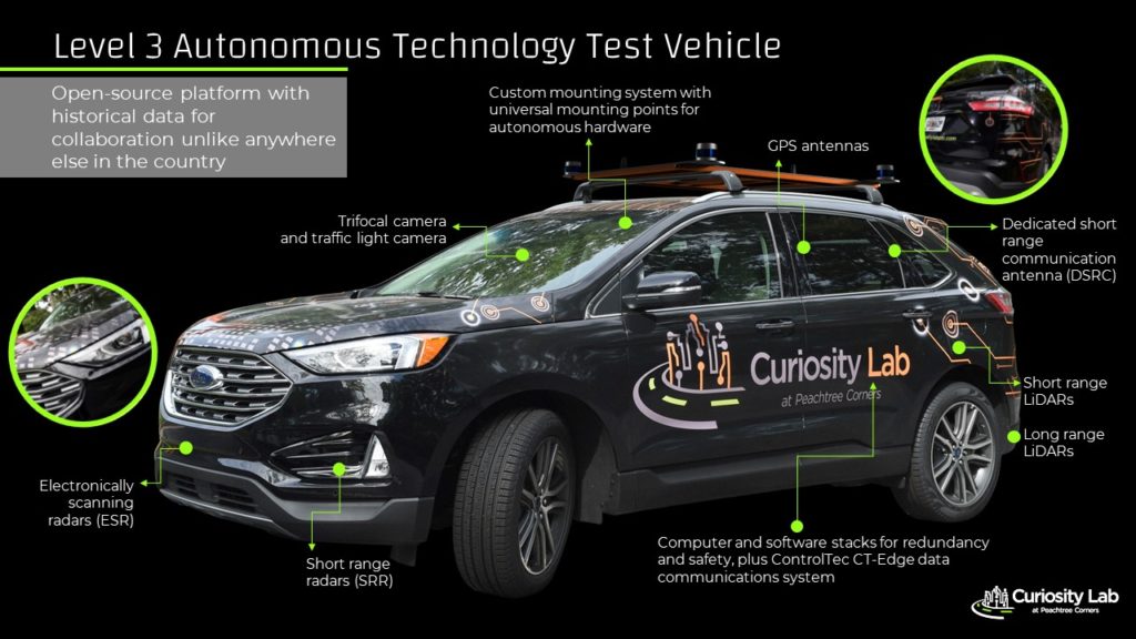 Curiosity Lab's level 3 autonomous technology test vehicle.