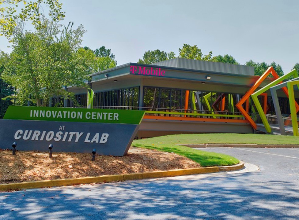 The outside of the Innovation Center building at Curiosity Lab